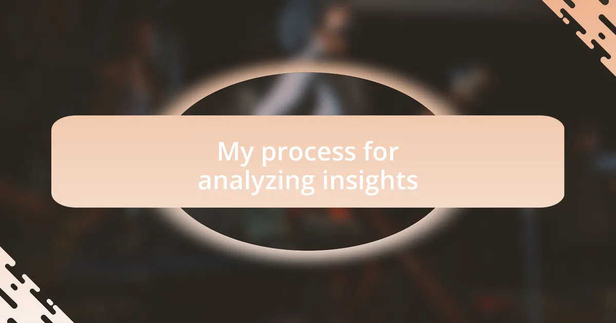 My process for analyzing insights