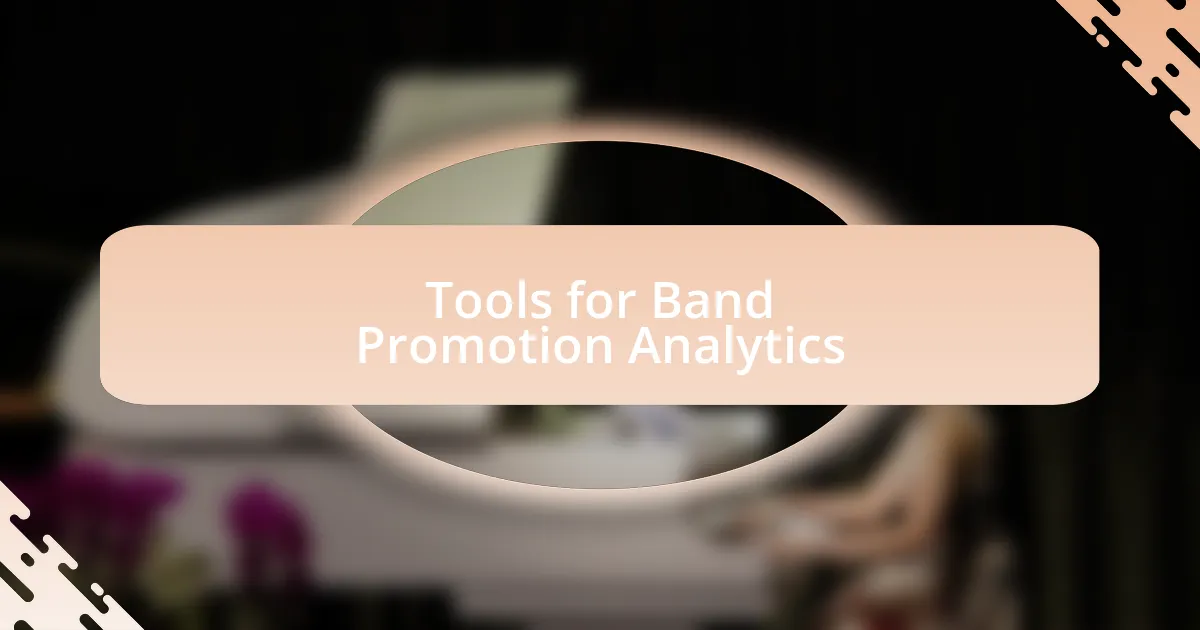 Tools for Band Promotion Analytics